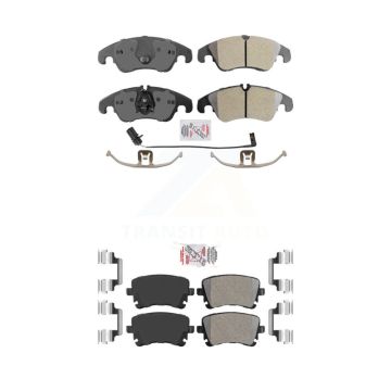 Front Rear Semi-Metallic Disc Brake Pads Kit For 2013-2014 Audi A4 allroad KNF-100137