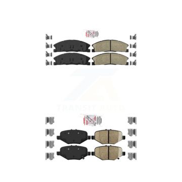 Front Rear Ceramic Disc Brake Pads Kit For Ford Explorer Flex Taurus Police Interceptor KNF-100148