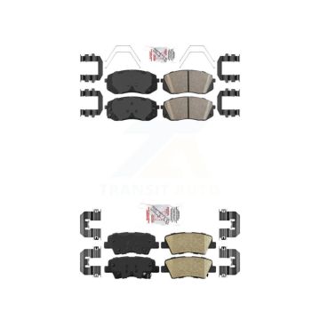 Front Rear Ceramic Disc Brake Pads Kit For Hyundai Kona Kia Forte Elantra GT Optima Soul KNF-100192