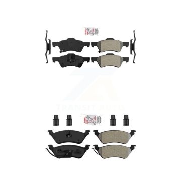 Front Rear Semi-Metallic Disc Brake Pads Kit For Dodge Grand Caravan Chrysler Town & KNF-100206