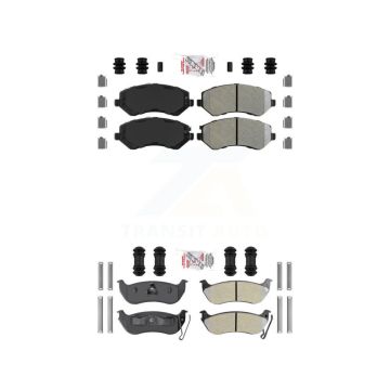 Front Rear Semi-Metallic Disc Brake Pads Kit For 2003-2007 Jeep Liberty KNF-100209