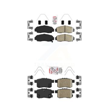 Front Rear Ceramic Disc Brake Pads Kit For Honda Accord Acura TSX KNF-100217
