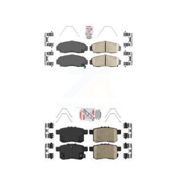Front Rear Ceramic Disc Brake Pads Kit For Honda Accord Acura TSX KNF-100219