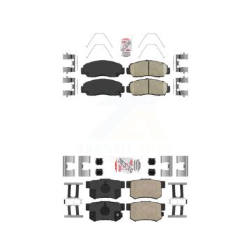 Front Rear Ceramic Disc Brake Pads Kit For Honda Accord Acura CSX KNF-100220