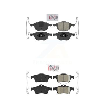 Front Semi-Metallic Rear Ceramic Disc Brake Pads Kit For Ford Mazda 3 Escape Focus 5 S40 KNF-100265