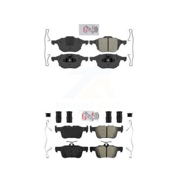 Front Rear Semi-Metallic Disc Brake Pads Kit For Ford Escape KNF-100281