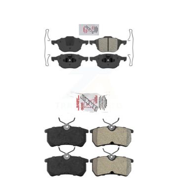 Front Rear Semi-Metallic Disc Brake Pads Kit For Ford Focus KNF-100286
