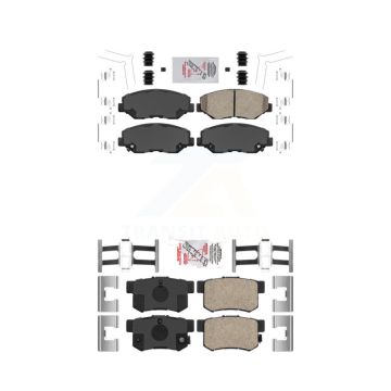 Front Rear Ceramic Disc Brake Pads Kit For Honda Civic Acura ILX KNF-100296
