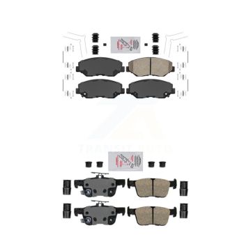 Front Rear Ceramic Disc Brake Pads Kit For Honda Civic KNF-100309