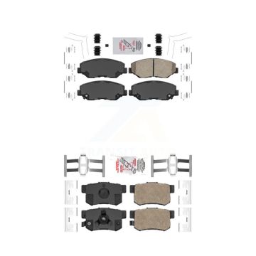 Front Rear Ceramic Disc Brake Pads Kit For Honda CR-V KNF-100314
