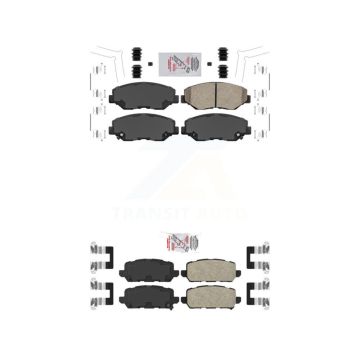 Front Rear Ceramic Disc Brake Pads Kit For 2016 Honda CR-Z KNF-100321