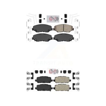 Front Rear Ceramic Disc Brake Pads Kit For 2016 Honda CR-Z KNF-100322