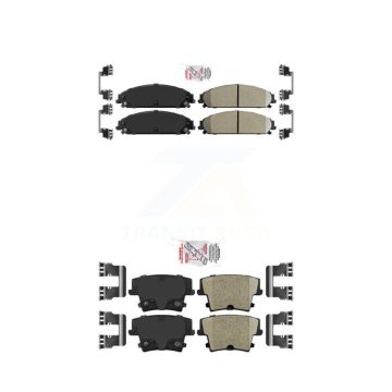 Front Rear Ceramic Disc Brake Pads Kit For Dodge Chrysler 300 Charger Challenger Magnum KNF-100324
