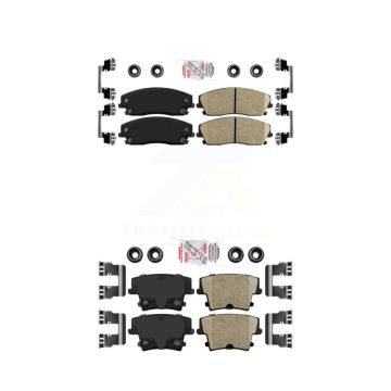 Front Rear Ceramic Disc Brake Pads Kit For Dodge Chrysler 300 Charger Challenger Magnum KNF-100325