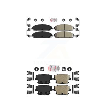 Front Rear Ceramic Disc Brake Pads Kit For Dodge Chrysler 300 Charger Challenger Magnum KNF-100328