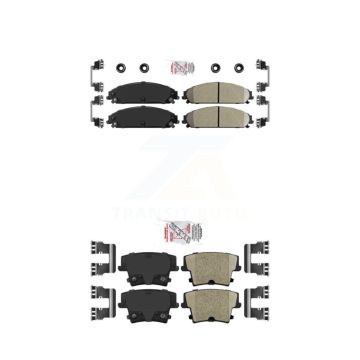 Front Rear Ceramic Disc Brake Pads Kit For Dodge Chrysler 300 Charger Challenger Magnum KNF-100329