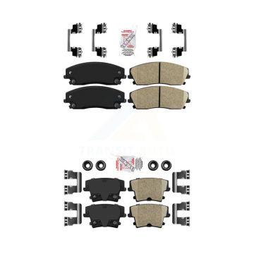 Front Rear Ceramic Disc Brake Pads Kit For Dodge Chrysler 300 Charger Challenger Magnum KNF-100330