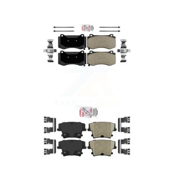 Front Semi-Metallic Rear Ceramic Disc Brake Pads Kit For Dodge Charger KNF-100351