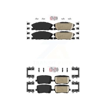 Front Rear Ceramic Disc Brake Pads Kit For Dodge Charger Pursuit with RWD KNF-100357