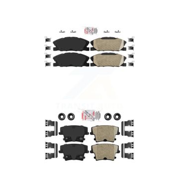 Front Rear Ceramic Disc Brake Pads Kit For 14-18 Dodge Charger Pursuit with RWD 5.7L 3.6L KNF-100359