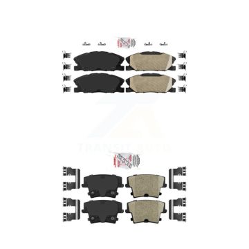 Front Rear Ceramic Disc Brake Pads Kit For 14-18 Dodge Charger Pursuit with RWD 5.7L 3.6L KNF-100360