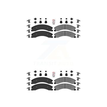 Front Rear Semi-Metallic Disc Brake Pads Kit For GMC Chevrolet Sierra 2500 HD Silverado KNF-100368