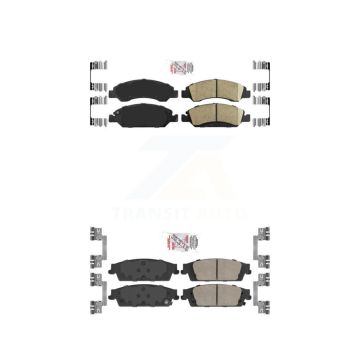 Front Rear Ceramic Disc Brake Pads Kit For GMC Chevrolet Sierra 1500 Silverado Tahoe XL KNF-100379