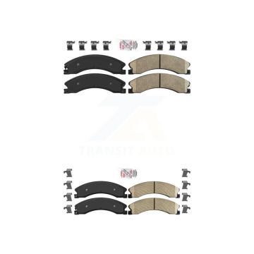 Front Rear Ceramic Disc Brake Pads Kit For Nissan NV2500 TITAN XD NV3500 NV1500 KNF-100381