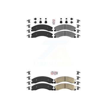 Front Semi-Metallic Rear Ceramic Disc Brake Pads Kit For Nissan NV2500 TITAN XD NV3500 KNF-100382