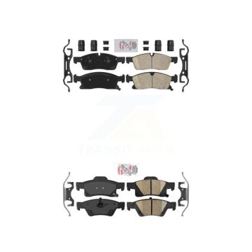 Front Rear Ceramic Disc Brake Pads Kit For Dodge Durango Jeep Grand Cherokee WK KNF-100398