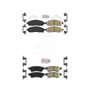 Front Rear Ceramic Disc Brake Pads Kit For Nissan Frontier Xterra Suzuki Equator KNF-100424
