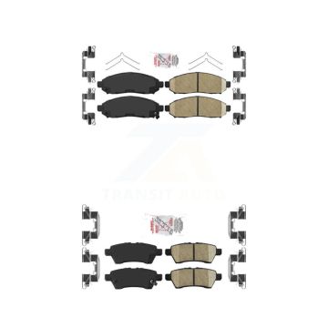 Front Rear Ceramic Disc Brake Pads Kit For Nissan Pathfinder Xterra KNF-100435