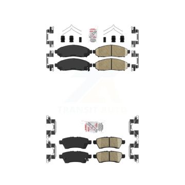 Front Rear Ceramic Disc Brake Pads Kit For Nissan Pathfinder Xterra KNF-100436