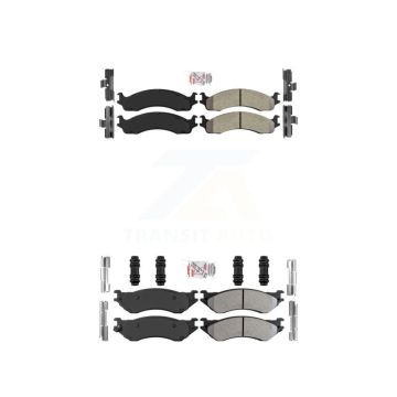 Front Rear Semi-Metallic Disc Brake Pads Kit For 2001-2002 Dodge Ram 2500 3500 KNF-100462