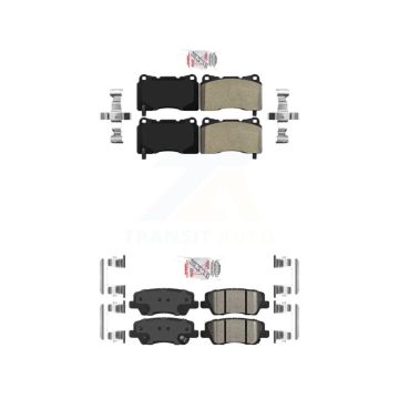 Front Semi-Metallic Rear Ceramic Disc Brake Pads Kit For Cadillac ATS CTS KNF-100484