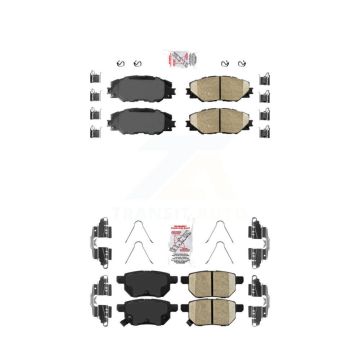 Front Rear Ceramic Disc Brake Pads Kit For Toyota Matrix Pontiac Vibe Scion Corolla iM tC KNF-100497