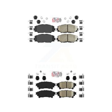 Front Rear Ceramic Disc Brake Pads Kit For 2012-2018 Toyota Prius V KNF-100511