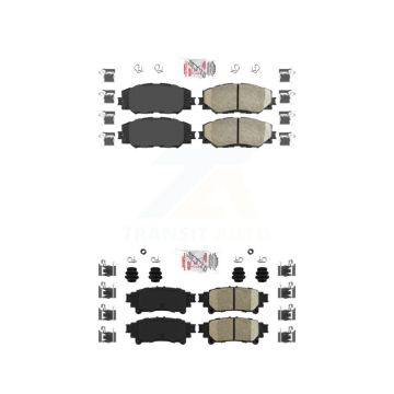Front Rear Ceramic Disc Brake Pads Kit For 2012-2018 Toyota Prius V KNF-100513