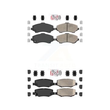 Front Rear Ceramic Disc Brake Pads Kit For Jeep Wrangler Liberty JK Dodge Nitro KNF-100532