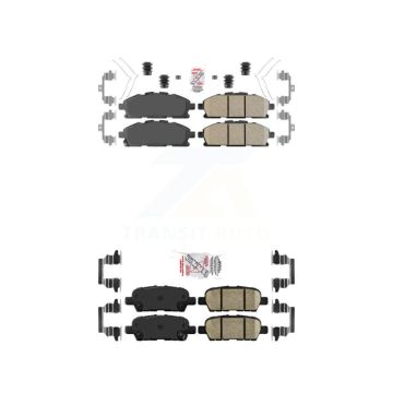 Front Rear Ceramic Disc Brake Pads Kit For 2011-2017 Nissan Quest KNF-100539