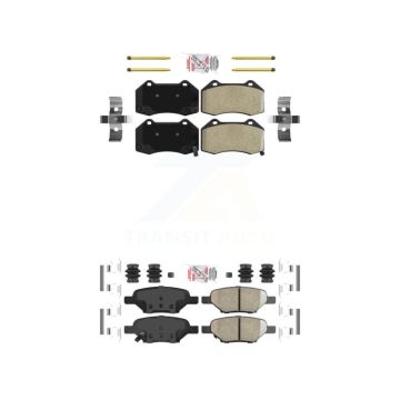 Front Semi-Metallic Rear Ceramic Disc Brake Pads Kit For Chevrolet HHR KNF-100553