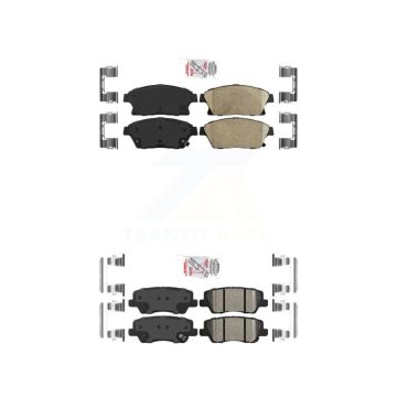 Front Rear Ceramic Disc Brake Pads Kit For Cadillac ATS With 300mm Diameter Rotor KNF-100571