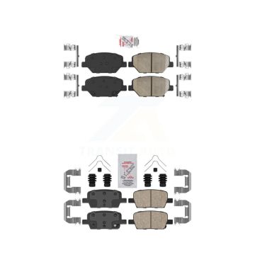 Front Rear Ceramic Disc Brake Pads Kit For Chevrolet Camaro Without Brembo Calipers KNF-100600