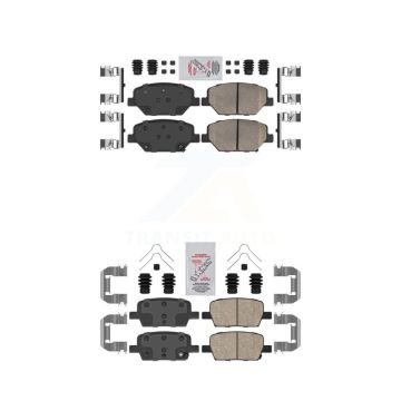 Front Rear Ceramic Disc Brake Pads Kit For Chevrolet Camaro Without Brembo Calipers KNF-100602