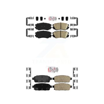 Front Rear Ceramic Disc Brake Pads Kit For Cadillac ELR Buick Cascada KNF-100614