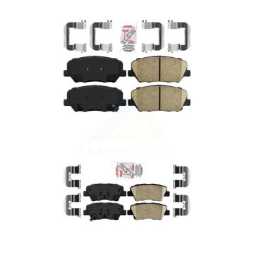 Front Rear Ceramic Disc Brake Pads Kit For 2013-2015 Kia Optima Hyundai Veloster KNF-100634