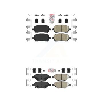 Front Rear Ceramic Disc Brake Pads Kit For Pontiac G5 Pursuit KNF-100647