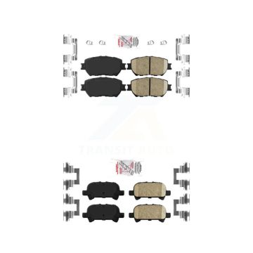 Front Rear Ceramic Disc Brake Pads Kit For Toyota Camry Vehicles Manufactured In USA KNF-100654