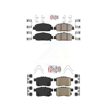 Front Rear Ceramic Disc Brake Pads Kit For 2016-2017 Honda Accord LX-S KNF-100694