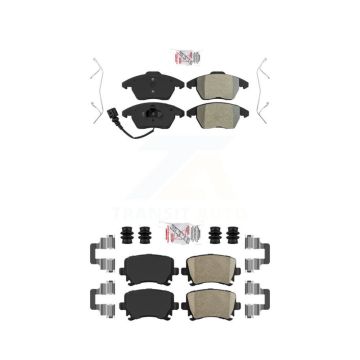 Front Semi-Metallic Rear Ceramic Disc Brake Pads Kit For Volkswagen Jetta Rabbit Passat KNF-100716